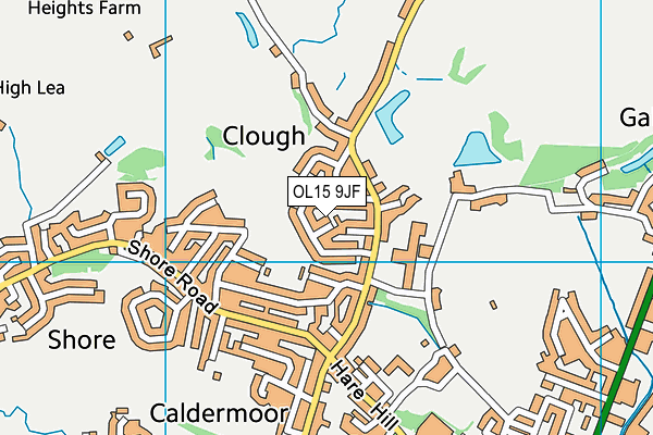 OL15 9JF map - OS VectorMap District (Ordnance Survey)