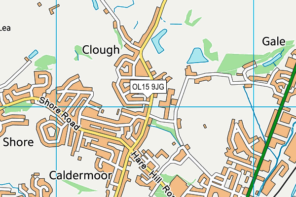 OL15 9JG map - OS VectorMap District (Ordnance Survey)