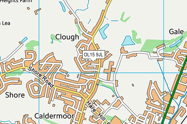 OL15 9JL map - OS VectorMap District (Ordnance Survey)