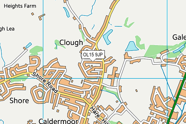 OL15 9JP map - OS VectorMap District (Ordnance Survey)