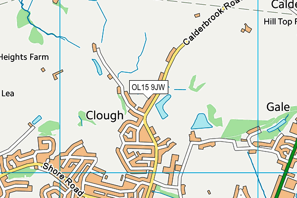 OL15 9JW map - OS VectorMap District (Ordnance Survey)