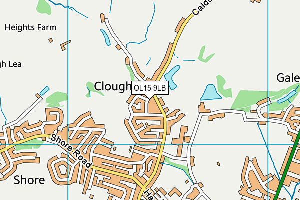 OL15 9LB map - OS VectorMap District (Ordnance Survey)