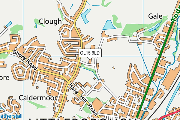 OL15 9LD map - OS VectorMap District (Ordnance Survey)