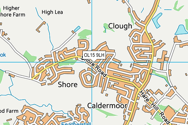 OL15 9LH map - OS VectorMap District (Ordnance Survey)