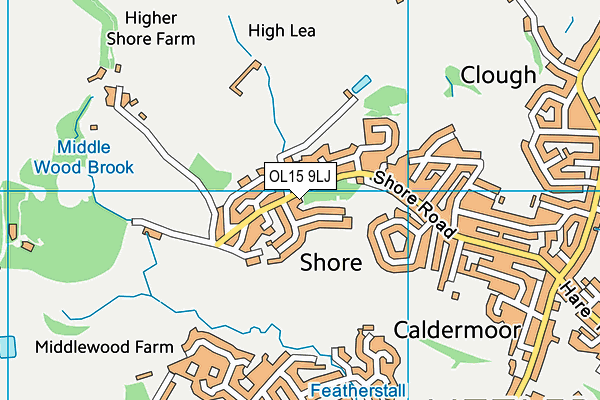 OL15 9LJ map - OS VectorMap District (Ordnance Survey)