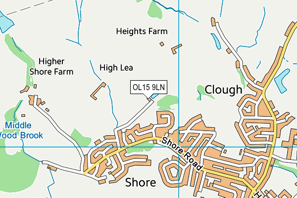 OL15 9LN map - OS VectorMap District (Ordnance Survey)