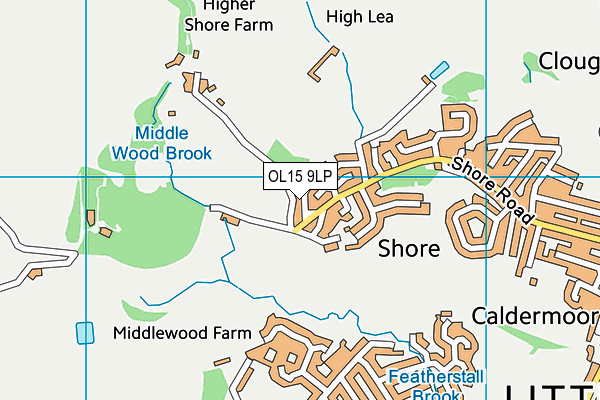 OL15 9LP map - OS VectorMap District (Ordnance Survey)