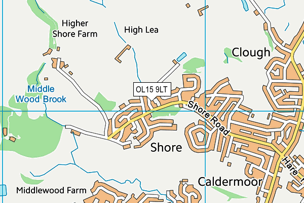 OL15 9LT map - OS VectorMap District (Ordnance Survey)