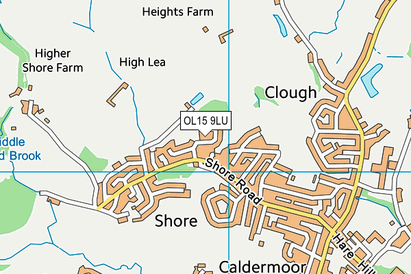 OL15 9LU map - OS VectorMap District (Ordnance Survey)