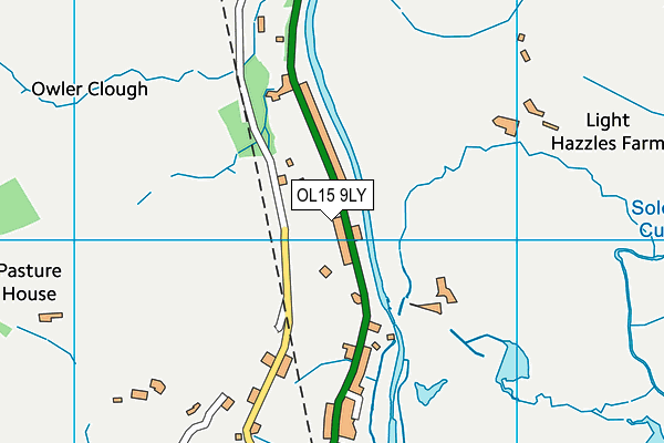 OL15 9LY map - OS VectorMap District (Ordnance Survey)