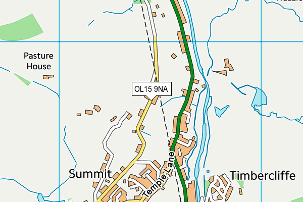 OL15 9NA map - OS VectorMap District (Ordnance Survey)