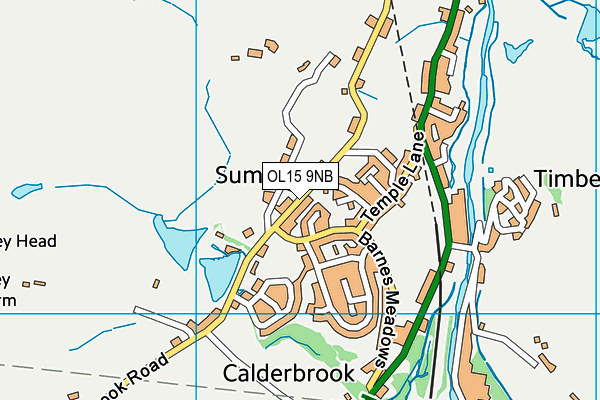 OL15 9NB map - OS VectorMap District (Ordnance Survey)