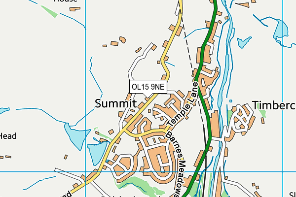 OL15 9NE map - OS VectorMap District (Ordnance Survey)