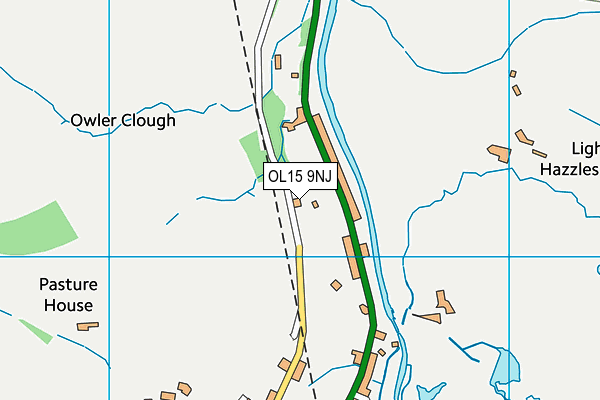 OL15 9NJ map - OS VectorMap District (Ordnance Survey)