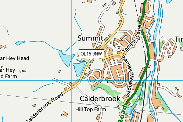 OL15 9NW map - OS VectorMap District (Ordnance Survey)