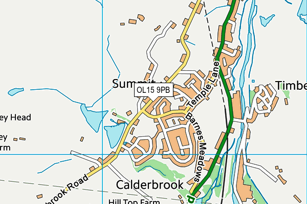 OL15 9PB map - OS VectorMap District (Ordnance Survey)