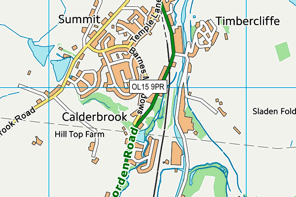 Stansfield Hall Ce Primary School map (OL15 9PR) - OS VectorMap District (Ordnance Survey)