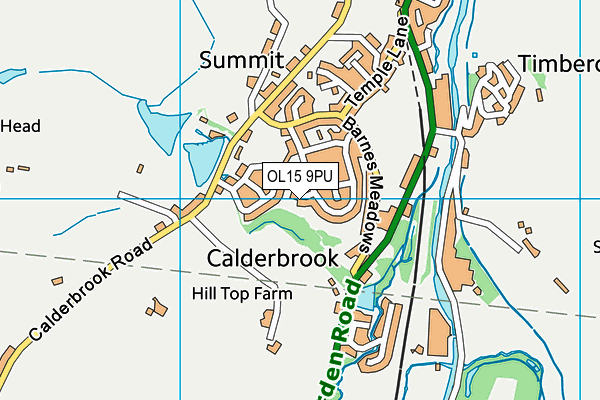 OL15 9PU map - OS VectorMap District (Ordnance Survey)