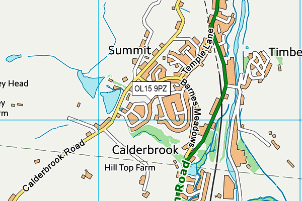 OL15 9PZ map - OS VectorMap District (Ordnance Survey)