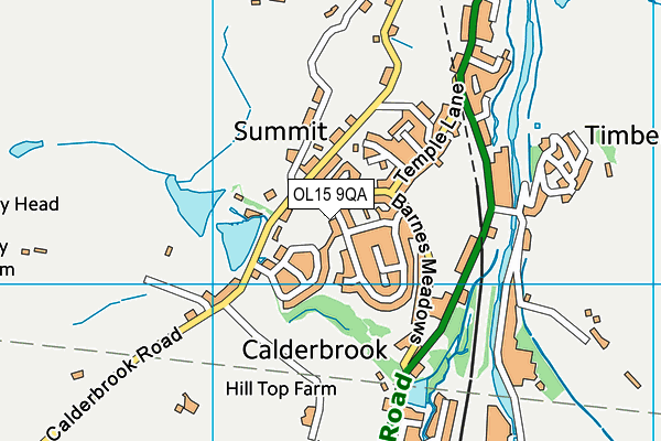 OL15 9QA map - OS VectorMap District (Ordnance Survey)