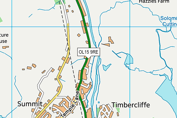 OL15 9RE map - OS VectorMap District (Ordnance Survey)