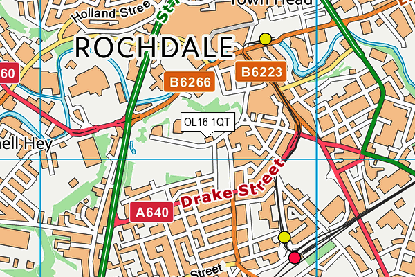 Broadfield Community Primary School map (OL16 1QT) - OS VectorMap District (Ordnance Survey)