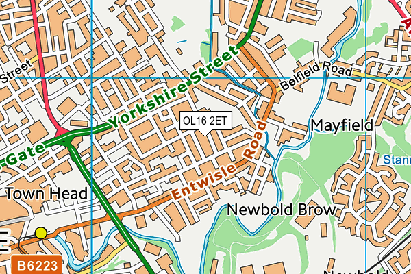 OL16 2ET map - OS VectorMap District (Ordnance Survey)