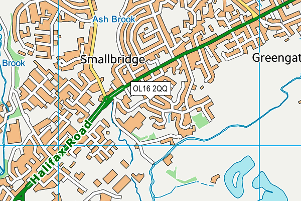 OL16 2QQ map - OS VectorMap District (Ordnance Survey)