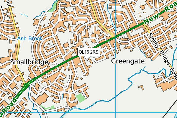 OL16 2RS map - OS VectorMap District (Ordnance Survey)