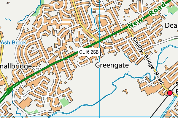 OL16 2SB map - OS VectorMap District (Ordnance Survey)