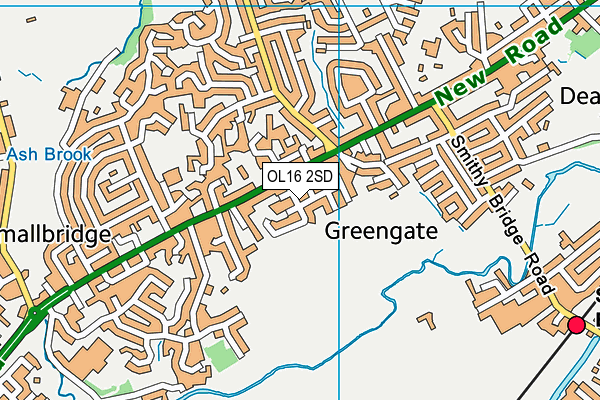 OL16 2SD map - OS VectorMap District (Ordnance Survey)