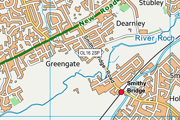 OL16 2SP map - OS VectorMap District (Ordnance Survey)