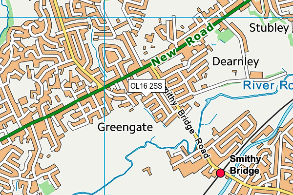 OL16 2SS map - OS VectorMap District (Ordnance Survey)