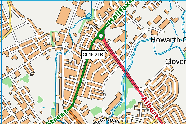 OL16 2TB map - OS VectorMap District (Ordnance Survey)