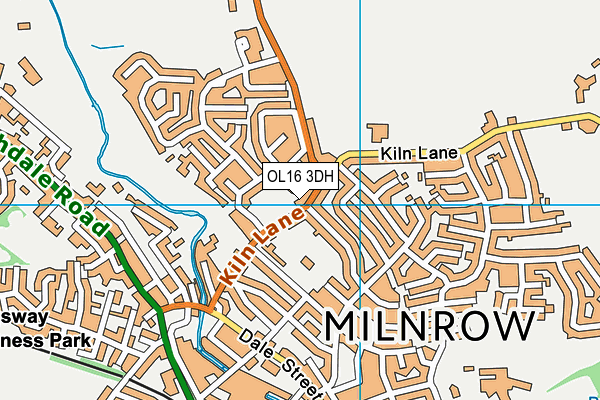 OL16 3DH map - OS VectorMap District (Ordnance Survey)