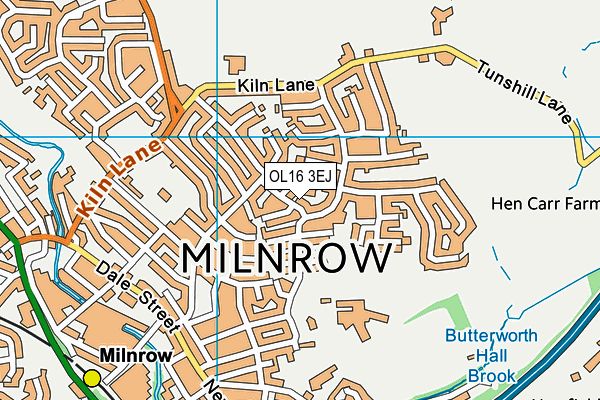 OL16 3EJ map - OS VectorMap District (Ordnance Survey)