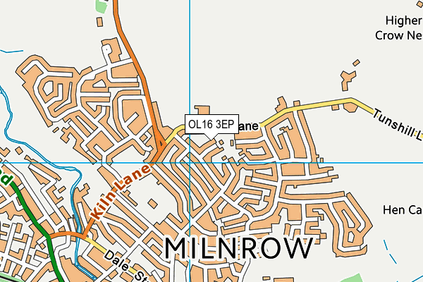 OL16 3EP map - OS VectorMap District (Ordnance Survey)