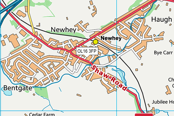 OL16 3FP map - OS VectorMap District (Ordnance Survey)