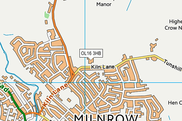Crossgates Primary School map (OL16 3HB) - OS VectorMap District (Ordnance Survey)