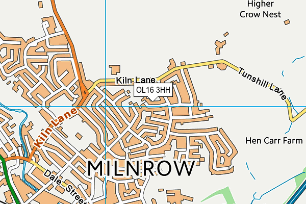 OL16 3HH map - OS VectorMap District (Ordnance Survey)