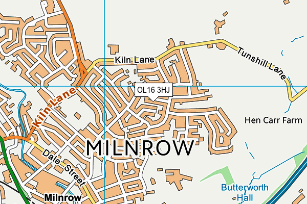 OL16 3HJ map - OS VectorMap District (Ordnance Survey)