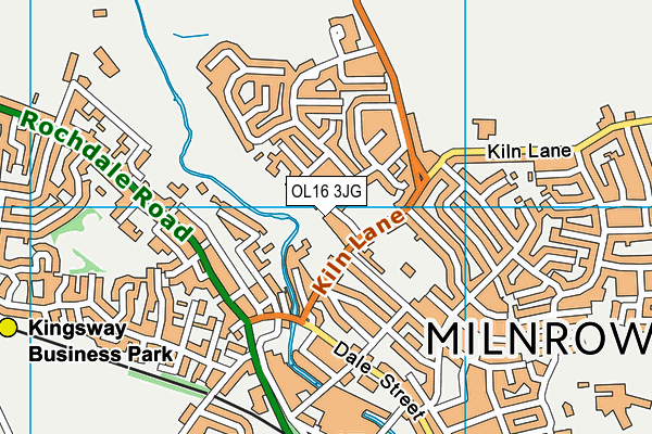 OL16 3JG map - OS VectorMap District (Ordnance Survey)