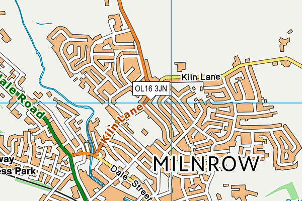 OL16 3JN map - OS VectorMap District (Ordnance Survey)