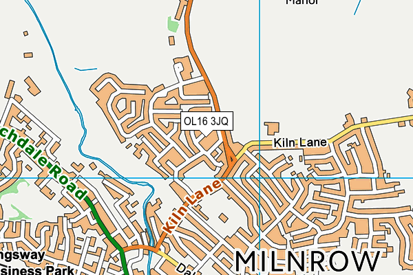 OL16 3JQ map - OS VectorMap District (Ordnance Survey)