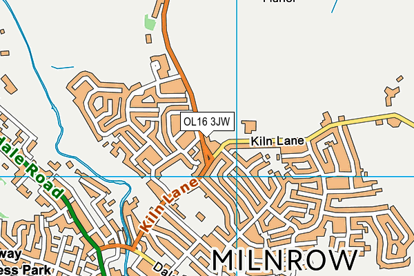 OL16 3JW map - OS VectorMap District (Ordnance Survey)