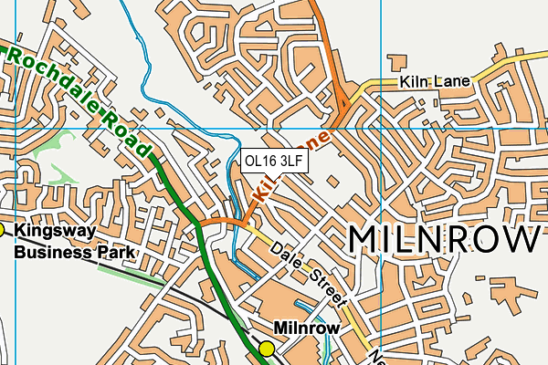 OL16 3LF map - OS VectorMap District (Ordnance Survey)