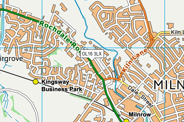 OL16 3LX map - OS VectorMap District (Ordnance Survey)