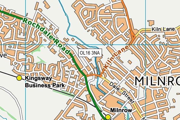 OL16 3NA map - OS VectorMap District (Ordnance Survey)