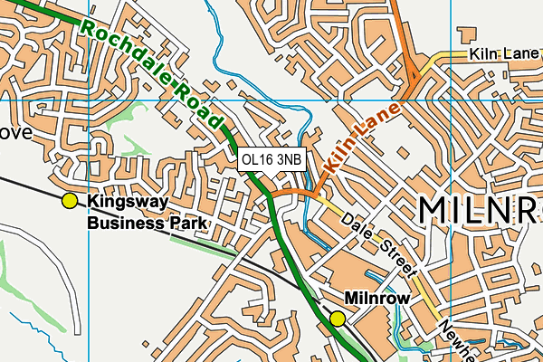OL16 3NB map - OS VectorMap District (Ordnance Survey)
