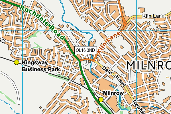 OL16 3ND map - OS VectorMap District (Ordnance Survey)